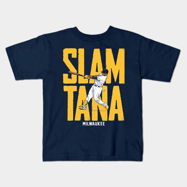 Carlos Santana Milwaukee Slamtana Kids T-Shirt by KraemerShop